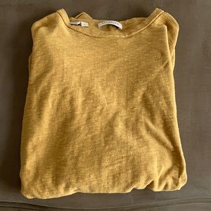 SELECTED HOMME LARGE YELLOW TEXTURED LONG SLEEVE